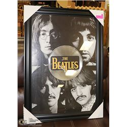 LARGE BEATLES PICTURE FRAMED 27 X 38