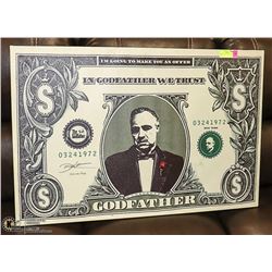 LARGE CANVAS "IN GOD FATHER WE TRUST"
