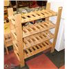 Image 1 : WOODEN 32 BOTTLE WINE RACK 34 X 14 X 33