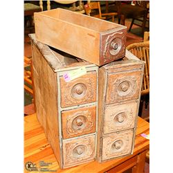 7 DRAWERS FROM TREADLE SEWING MACHINE