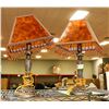 Image 1 : PAIR OF 19 INCH TALL BEDSIDE LAMPS