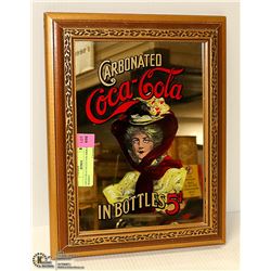 COCA COLA COLLECTOR MIRROR FRAMED