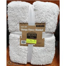 NEW HOME STYLE SHERPA FLEECE BLANKET 150 X 200CM