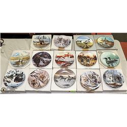COLLECTION OF 14 WILDLIFE COLLECTOR'S PLATES.