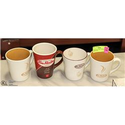 FOUR COLLECTIBLE TIM HORTONS COFFEE MUGS