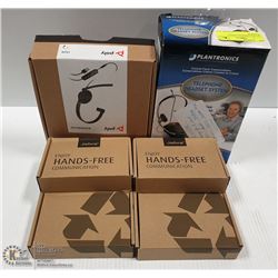 LOT OF 4 ASSORTED OFFICE HEADSETS