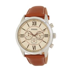 NEW FOSSIL TRIPLE CHRONO LEATHER BAND MSRP $199