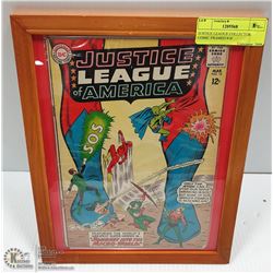 JUSTICE LEAGUE COLLECTOR COMIC FRAMED #18