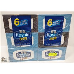 LOT OF 2 6PK ROYALE 3-PLY FACIAL TISSUE