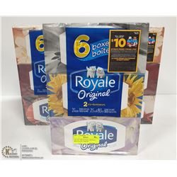 LOT OF 3 6PK ROYALE ORIGINAL 2PLY FACIAL TISSUES