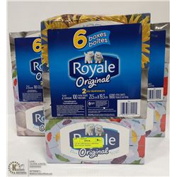 LOT OF 3 6PK ROYALE ORIGINAL 2PLY FACIAL TISSUES