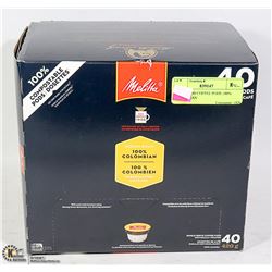 MELITTA 40 COFFEE PODS 100% COLOMBIAN