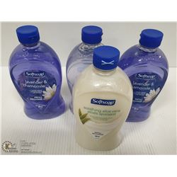 LOT OF 4 ASSORTED SOFTSOAP 828ML HAND SOAP
