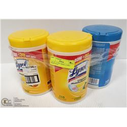 LOT OF 3 LYSOL WIPES 110 WET WIPES EACH