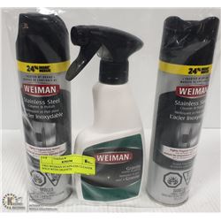 TWO WEIMAN STAINLESS CLEANER SOLD WITH GRANITE