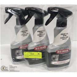 LOT OF 3 WEIMAN STAINLESS STEEL CLEANER