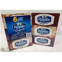 LOT OF 2 6PK 2-PLY ROYALE FACIAL TISSUE