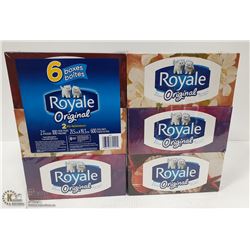LOT OF 2 6PK 2-PLY ROYALE FACIAL TISSUE