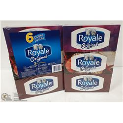 LOT OF 2 6PK 2-PLY ROYALE FACIAL TISSUE