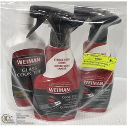 TWO WEIMAN COOK TOP DAILY CLEANER SOLD WITH COOK