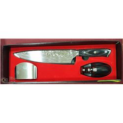 MOSFIATA CHOPPING KNIFE WITH FINGURE GUARD, SHEATH