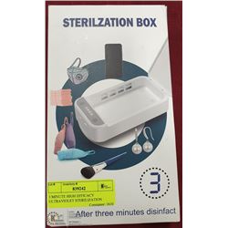 3 MINUTE HIGH EFFICACY ULTRAVIOLET STERILIZATION