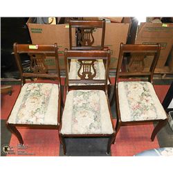 SET OF 4 PADDED DINING CHAIRS