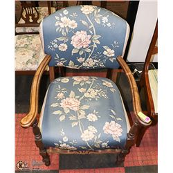 BLUE FLORAL CHAIR