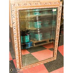 MIRROR: BEVELED, GOLD COLOURED FRAME 43 X 31