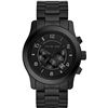 Image 1 : NEW MICHAEL KORS ALL BLACK TRIPLE CHRONO MSRP $379
