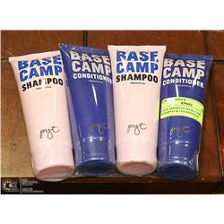 FOUR ASSORTED BASE CAMP SHAMPOO & CONDITIONER