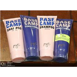 FOUR ASSORTED BASE CAMP SHAMPOO & CONDITIONER
