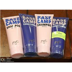 FOUR ASSORTED BASE CAMP SHAMPOO & CONDITIONER