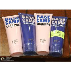 FOUR ASSORTED BASE CAMP SHAMPOO & CONDITIONER