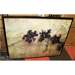 32''X42'' NICELY FRAMED PRINT ON CANVAS 42"X32"