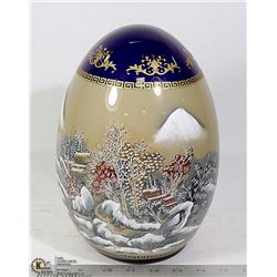 DECORATIVE HAND PAINTED ASIAN THEMED EGG