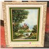 Image 1 : ANTIQUE OIL ON LINEN SIGNED PAINTING FROM ITALY