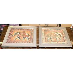 LOT OF 2 25"X21" ELEPHANT FRAMED PICTURES