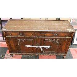 VINTAGE WOODEN CABINET 36"HX20W"X62L"