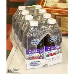 CASE OF 8 OCEAN SPRAY CRANBERRY GRAPE 1.89L