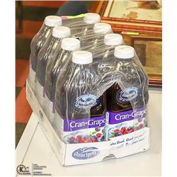 CASE OF 8 OCEAN SPRAY CRANBERRY GRAPE 1.89L