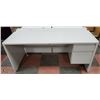 Image 1 : DESK WITH DRAWERS, NO KEYS. 65" X 30" X 31".