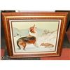 Image 1 : COLLIE DOG FRAMED PICTURE 27"X23"