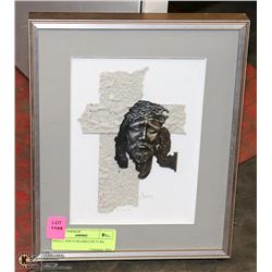 SMALL JESUS FRAMED PICTURE 8"X10"