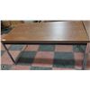 Image 1 : WOOD TABLE WITH METAL BASE 30"HX60W"X30L"