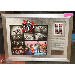 GUESS WHO FRAMED PICTURE 22"X17"