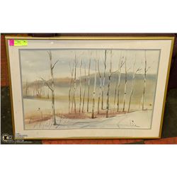 GOLD FRAMED PICTURE 28"X20"