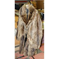 RACCOON FUR COAT UNISEX LARGE