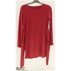 WOMEN'S BURGUNDY SIZE LARGE LONG SLEEVE WRAP