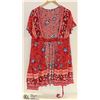 Image 1 : LADYS SIZE M FLORAL SHORT SLEEVED SUN DRESS
